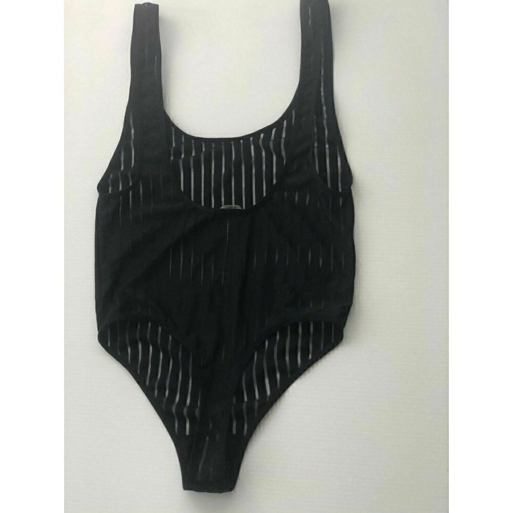 Nasty Gal Black Sheer to Your Heart Bodysuit S - Picture 5 of 9